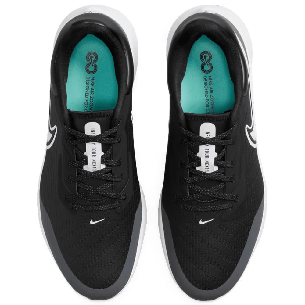 Nike Air Zoom Infinity Tour Next% Men's Golf Shoes Black/Iron Grey/Dynamic Turquoise/White Size 12