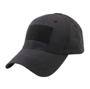 3 patch casual baseball cap (black)