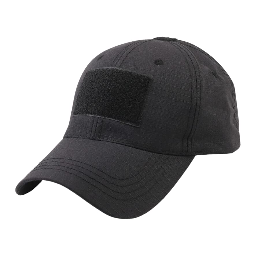 3 Patch Casual Baseball Cap (Black)