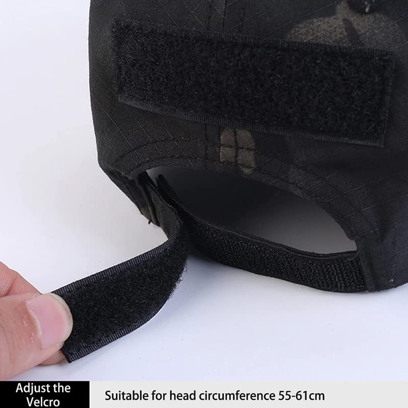 3 Patch Casual Baseball Cap (Black)