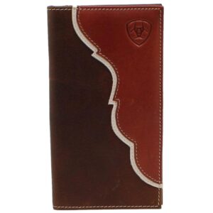 ariat two tone shield rodeo wallet tan