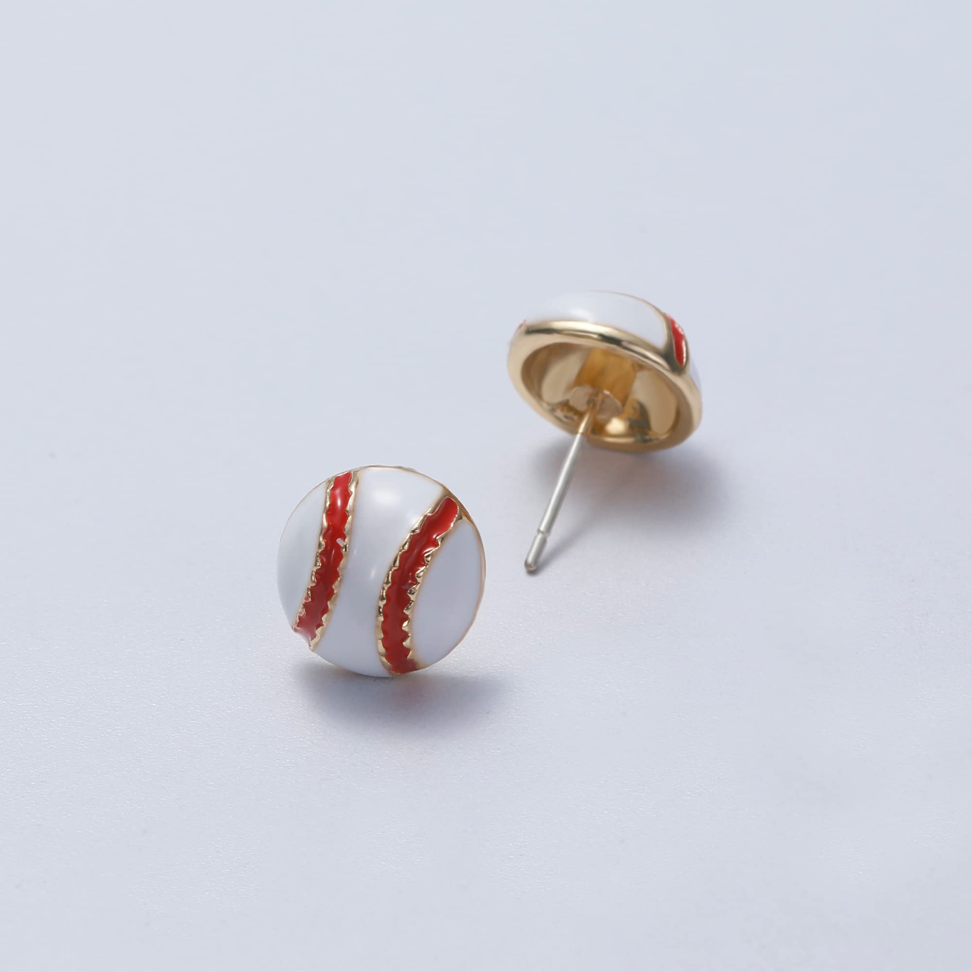 SmileBelle Baseball Earrings for Women, Sterling Silver Baseball Stud Earrings for Baseball Mom Hypoallergenic Sports Earrings for Sport Fans Baseball Party Jewelry or Birthday Gifts