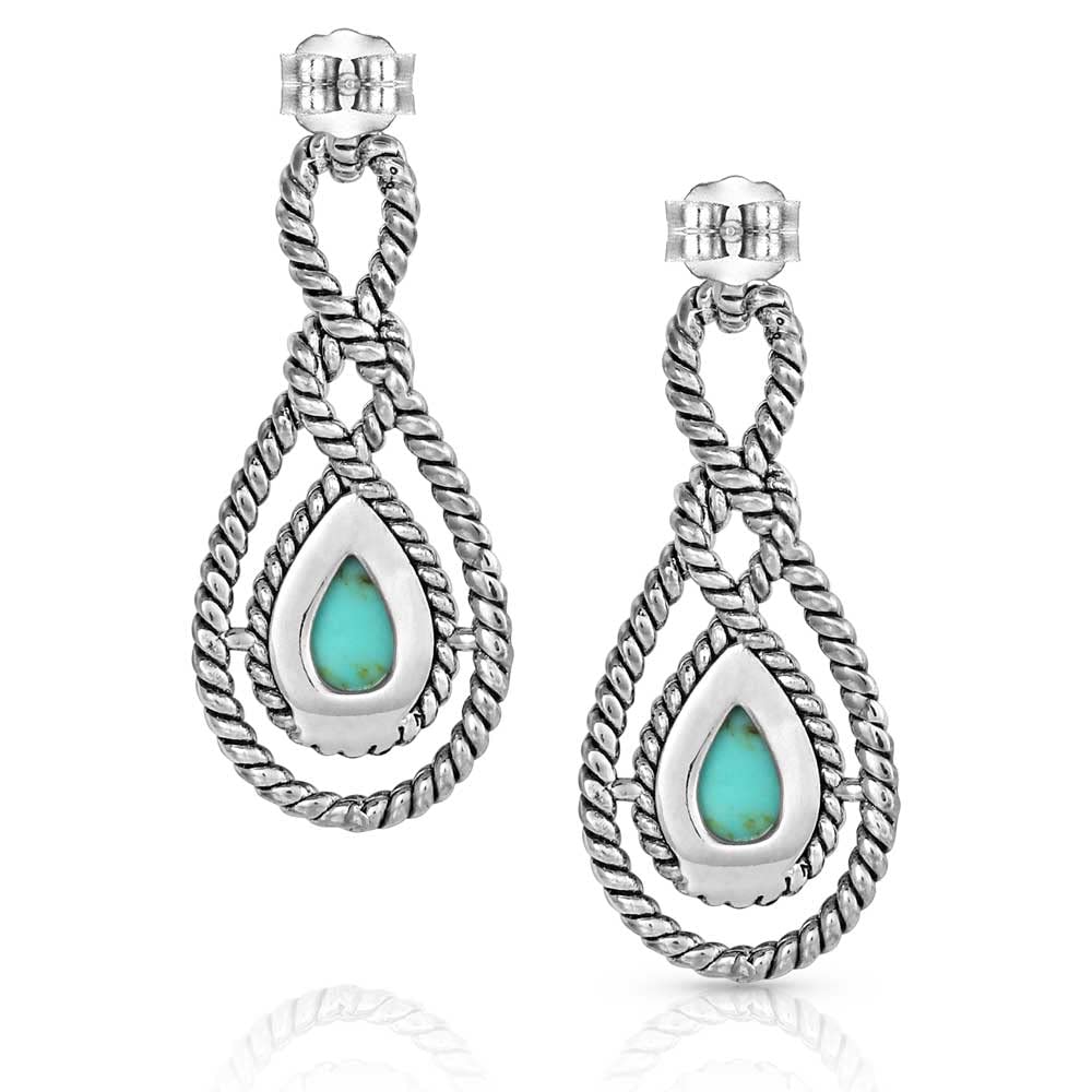 Montana Silversmiths Western Lifestyle Turquoise Post/Stud Earrings (Bowline Knot)