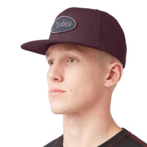 dickies skateboarding men's twill flat bill maroon snapback hat