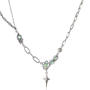 acegeniu cross necklace for women, moonstone pendant necklace, mother's day jewelry gifts for mom her, 18.6"+2.5"