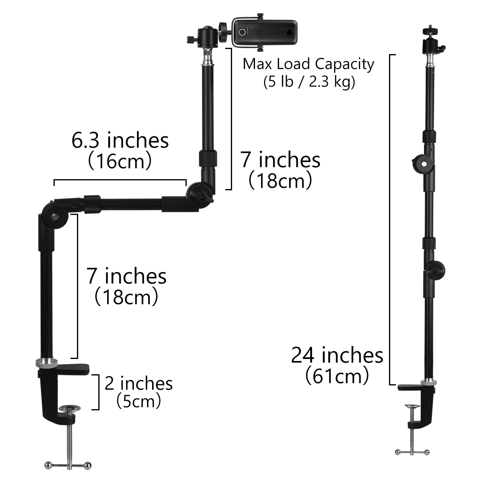 Geekria for Creators Microphone Arm Compatible with Elgato Wave Neo, Wave:1, Wave:3 Mic Boom Arm Mount Adapter, Suspension Stand, Mic Scissor Arm, Desk Mount Holder