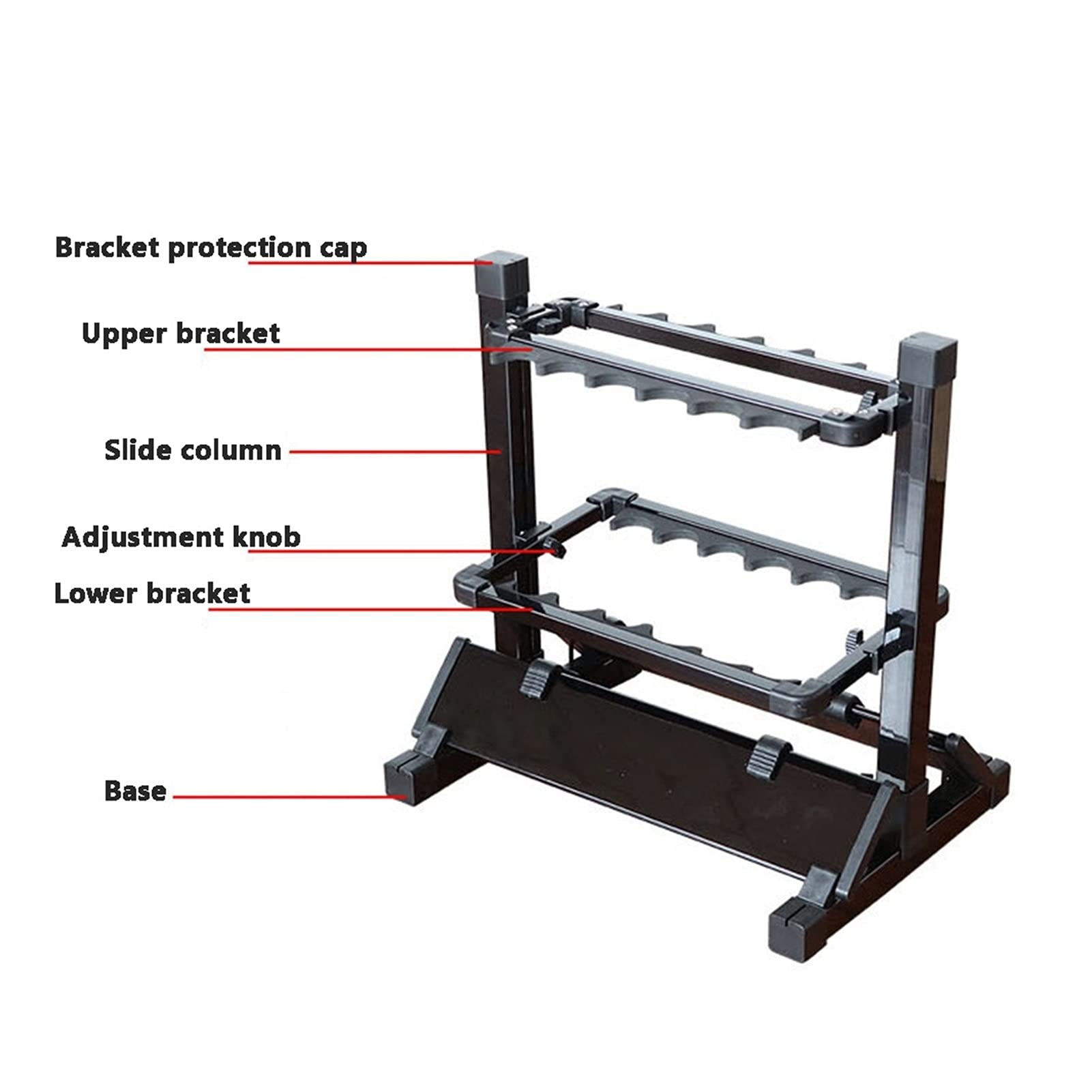 Multifunctional Rod Holders for Shore Fishing Fishing Rod Rack Holder Aluminum Alloy Fishing Rod Pole Bracket Display Stand Tackle for Fishing Rods Set Capacity Tool 12 Slots Beach Fishing Rod Holder