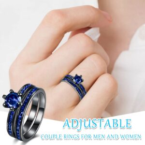 MEKOUIYE Jewelry Ring for Women 2PC Stackable Rings for Women - 925 Sterling Silver Engagement Knuckle Wedding Promise Rings Gifts