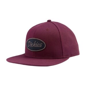 Dickies Skateboarding Men's Twill Flat Bill Maroon Snapback Hat