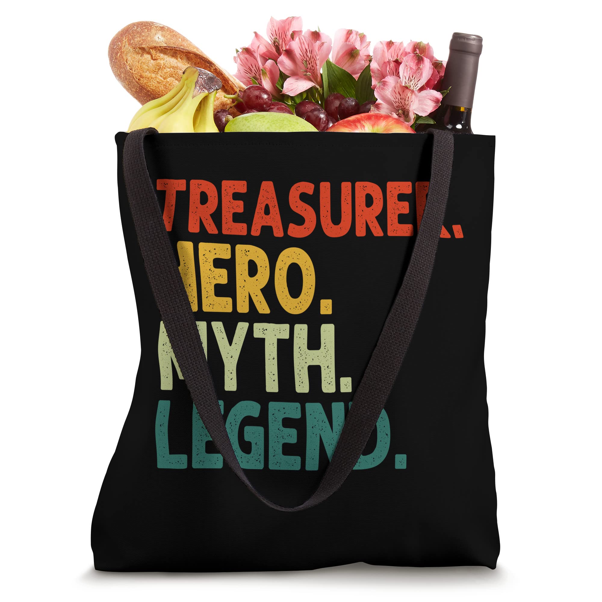 Treasurer Hero Myth Legend Vintage Funny Treasurer Tote Bag