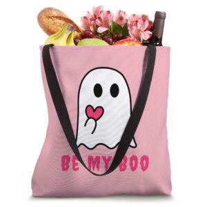 Be My Boo Cute Ghost Valentine Valloween Anti Valentine Goth Tote Bag