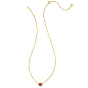 Kendra Scott Cailin 14k Gold-Plated Pendant Necklace in Burgundy Crystal, Fashion Jewelry for Women