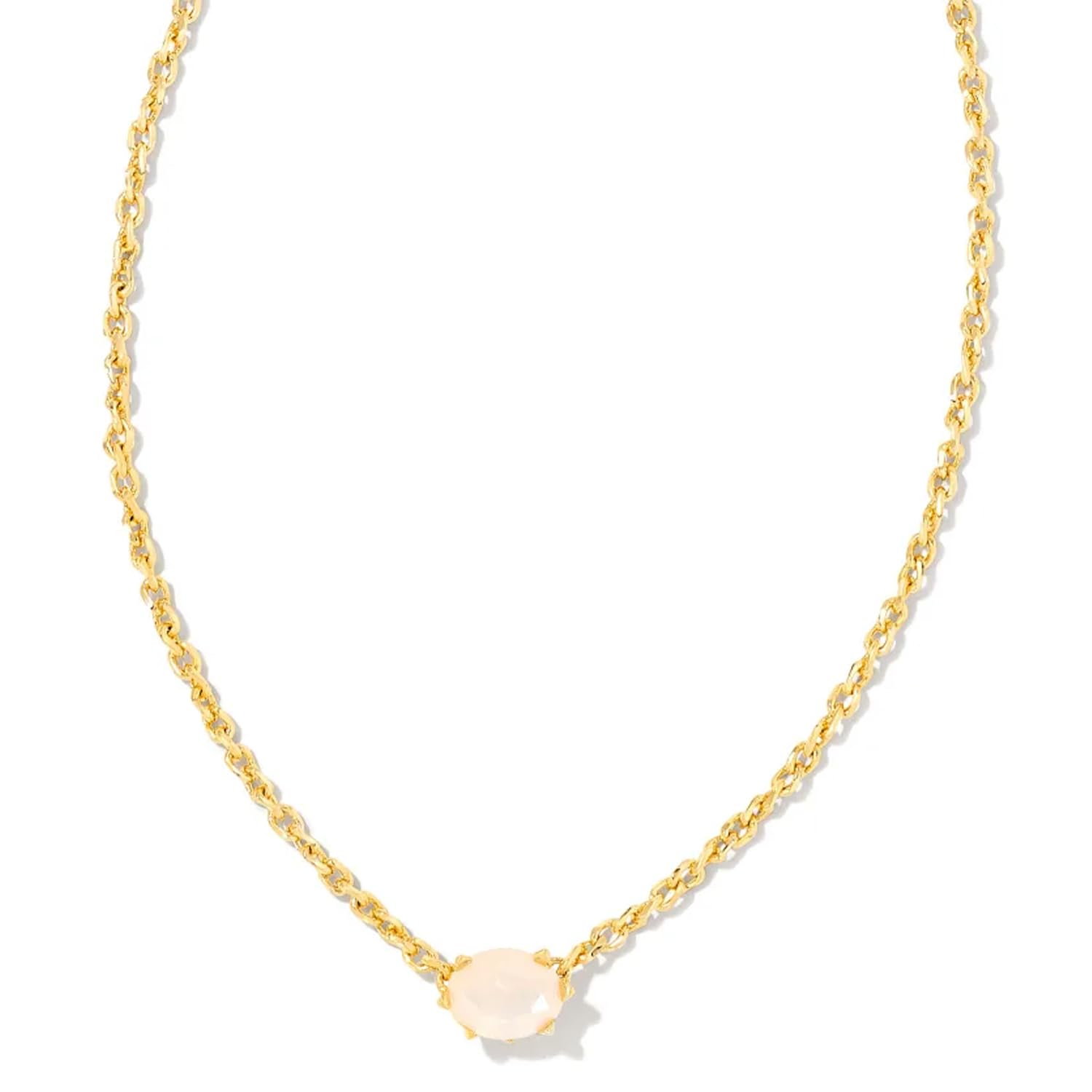 Kendra Scott Cailin 14k Gold-Plated Pendant Necklace in Champagne Opal Crystal, Fashion Jewelry for Women