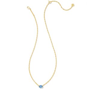 Kendra Scott Cailin 14k Gold-Plated Pendant Necklace in Blue Violet Crystal, Fashion Jewelry for Women