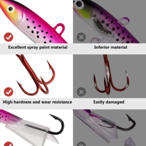 THKFISH Ice Fishing Jigs Vertical Jigs Kit Ice Fishing Tackle A-10g+C-10g