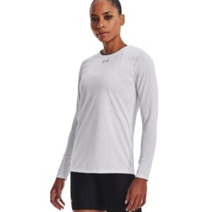 Under Armour Men's Team Tech Loose White Long Sleeve T-Shirt (L)