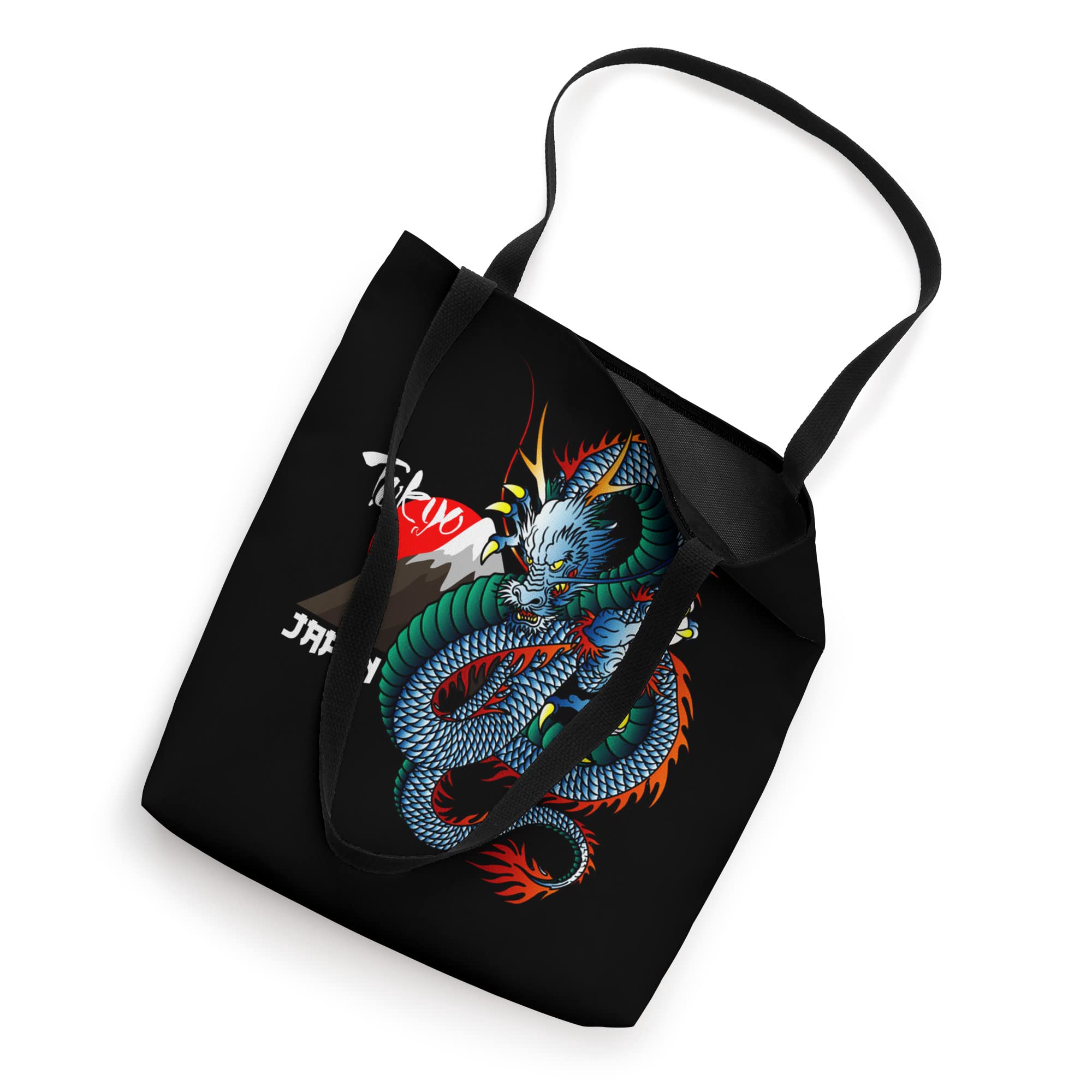 Japanese Aesthetic Dragon Tokyo Japan Asian 80’s Manga Anime Tote Bag