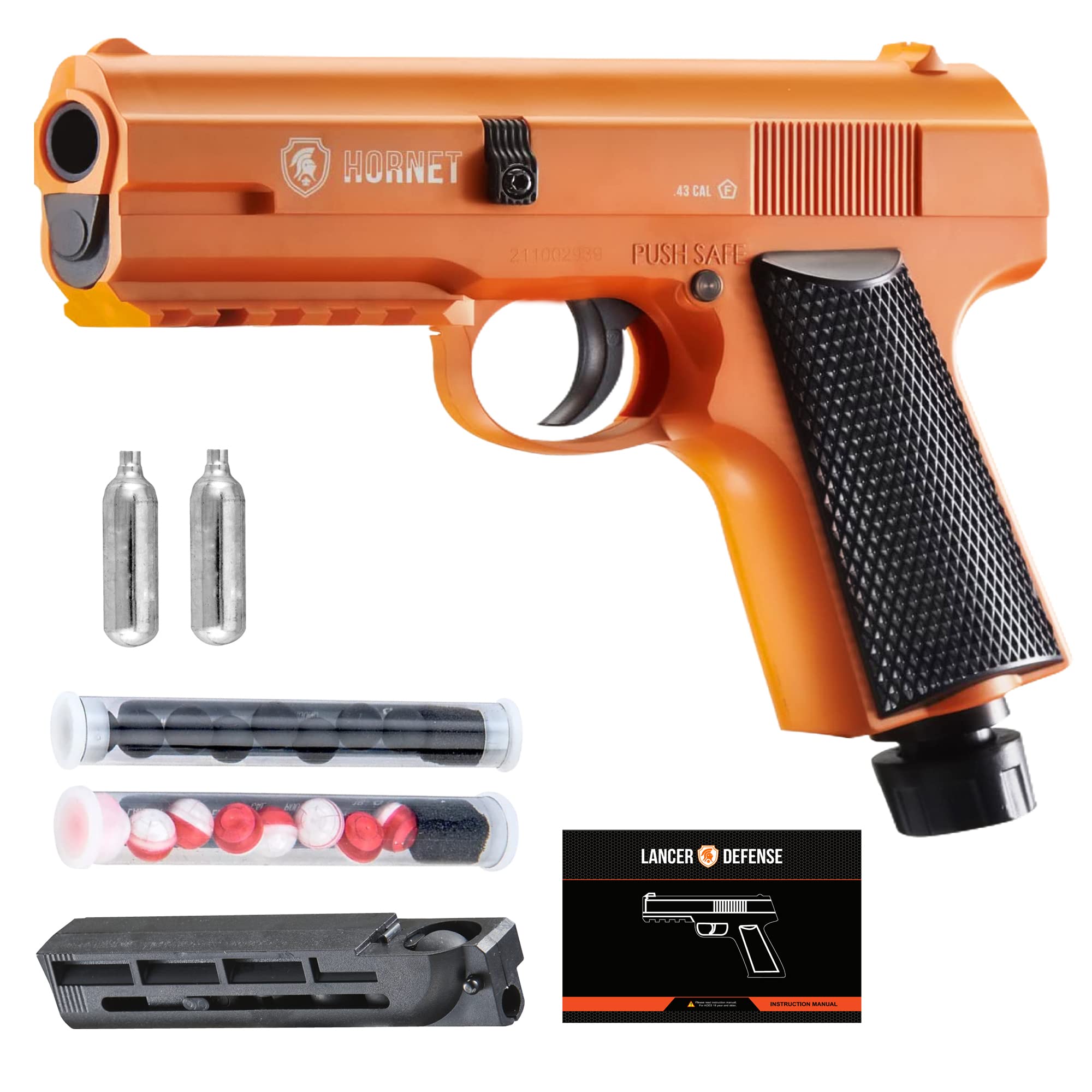 Airsoft Gun Airsoft Pistol CO2 Self Defense .43 Caliber, Home Personal Security Defense for CO2 Cartridges/Rubber Rounds/Pepper Balls