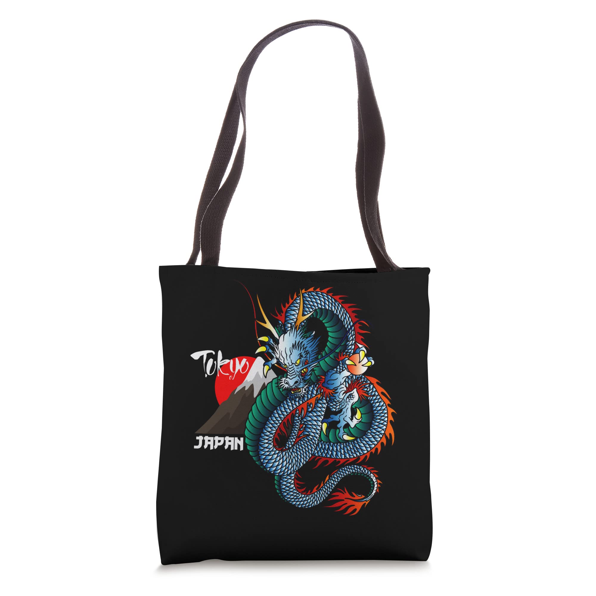 Japanese Aesthetic Dragon Tokyo Japan Asian 80’s Manga Anime Tote Bag