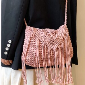 Crossbody Bag Purse Women Cute Hobo Bag Satchel Bag Summer Beach Bag Knit Bag Shoulder Bag Tassels Crochet Tote Handbags