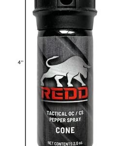 Redd Pepper Spray, Tactical OC/CS Pepper Spray and Nylon Holster - Flip Top Cone (2 Ounce)