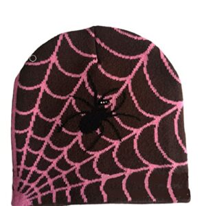 Dicusph Y2K Gothic Spider Pattern Wool Acrylic Knitted Hat Women Beanie Winter Warm Beanies Men Casual Skullies Outdoor (Pink,Medium)