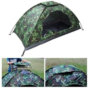 KVSERT 1 Person Portable Outdoor Camping Tent Outdoor Hiking Travel Camouflage Camping Napping Tent