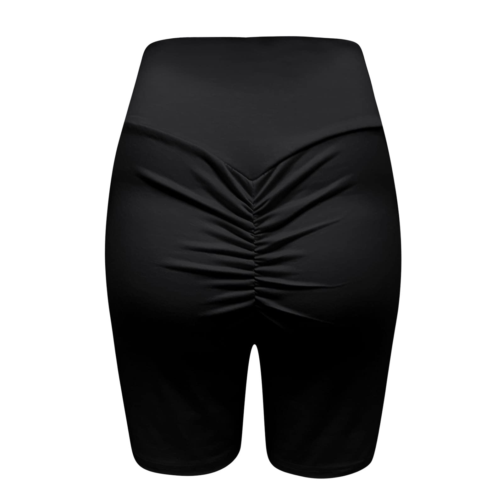 NLOMOCT Gym Shorts Women Seamless,Women Comfy Drawstring Casual Elastic Waist Pocketed Shorts,S-3XL 08 Black