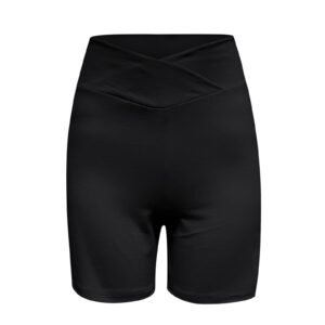 NLOMOCT Gym Shorts Women Seamless,Women Comfy Drawstring Casual Elastic Waist Pocketed Shorts,S-3XL 08 Black