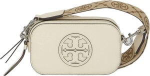 tory burch women's mini miller crossbody bag, new ivory, off white, one size