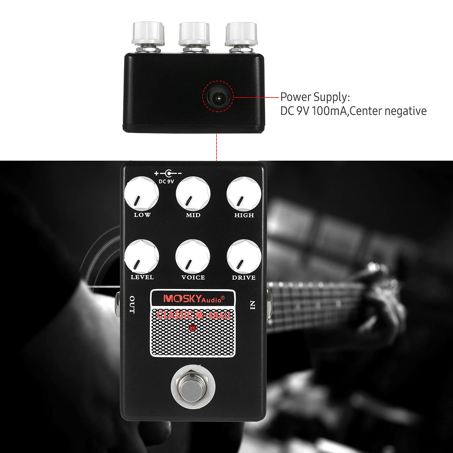 ERYUE Classic M-Shall Speaker Simulator, MOSKYaudio Classic M-Shall Speaker Simulator Cabinet Simulator Guitar Effect Pedal Speaker Simulation for Guitar Bass