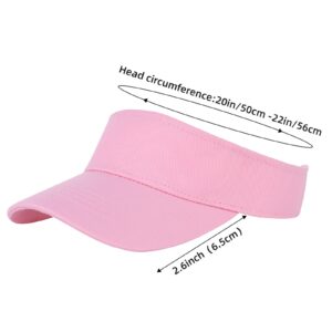 Kids Sun Visor Hat Toddler Baseball Hats Adjustable UV Protection Summer Outdoor Sports Caps for Girls Boys 6-10 Years Old Pink 6-10 T