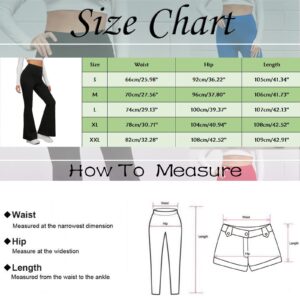 NLOMOCT Flare Leggings for Women Cross High Waisted Yoga Pants Workout Lounge Bootleg Casual Legging with Pockets Black