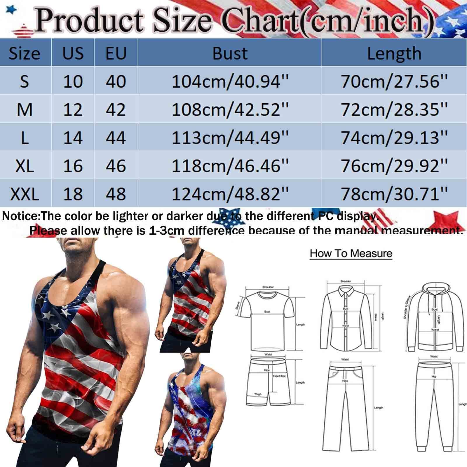 Mens 4th of July Active Athleitic Gym Vests Tie-Dye American Flag Muscle Tank Tops Summer Sleeveless Independence Day Shirts