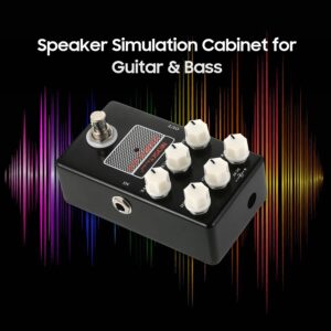 ERYUE Classic M-Shall Speaker Simulator, MOSKYaudio Classic M-Shall Speaker Simulator Cabinet Simulator Guitar Effect Pedal Speaker Simulation for Guitar Bass