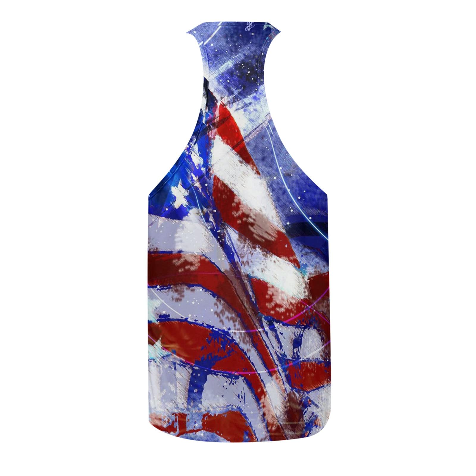 Mens 4th of July Active Athleitic Gym Vests Tie-Dye American Flag Muscle Tank Tops Summer Sleeveless Independence Day Shirts