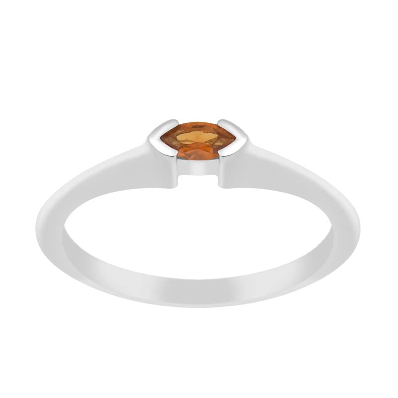 Marquise Cut 0.20 Ctw Multi Choice Gemstone 925 Sterling Silver Women Wedding Ring, Stacking Ring For Her Citrine, 8