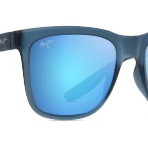 Maui Jim Men's and Women's Pehu Polarized Classic Sunglasses, Matte Navy/Blue Hawaii, Medium