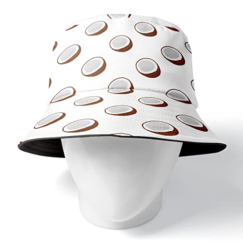 Reversible Bucket Hat Coconut Unisex Fisherman Cap