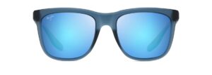 maui jim men's and women's pehu polarized classic sunglasses, matte navy/blue hawaii, medium