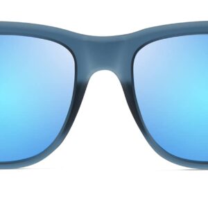 Maui Jim Men's and Women's Pehu Polarized Classic Sunglasses, Matte Navy/Blue Hawaii, Medium