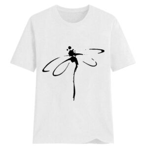 Women Animal Graphic Tee Top Dragonfly Tshirt Tops Funny Cute Short Sleeve Tunic Shirt 2023 Spring Blouse Gift Shirts