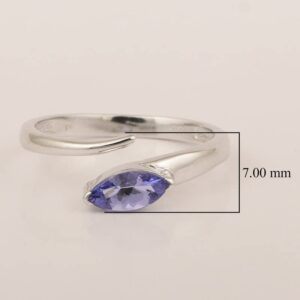 Stackable Marquise 0.70 Ctw Multi Choice Gemstone Women Engagement Ring, Adjustable Marquise Stone Rings, Birthstone Ring Tanzanite, 8