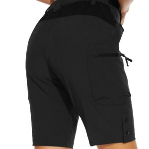 Cycorld Women's-Mountain-Bike-Shorts, Cycling Padded Biking Shorts with Pocket (Black, X-Large)