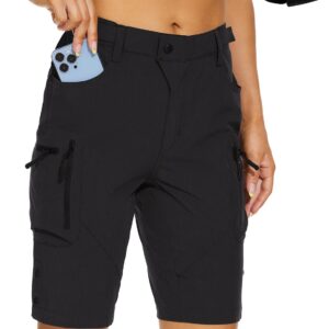 Cycorld Women's-Mountain-Bike-Shorts, Cycling Padded Biking Shorts with Pocket (Black, X-Large)