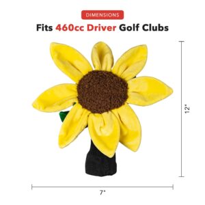 Daphne's Headcovers Sunflower Driver Headcover | Premium Driver Headcovers | Funny Golf Club Covers | Stylish Protection for Your Clubs | Men's Golf Gear | Driver Headcover for Men and Women