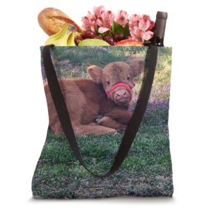 Baby Highland cow Tote Bag