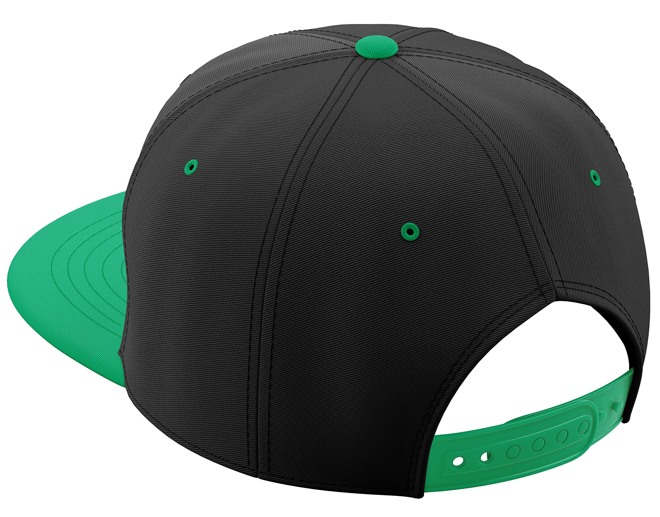 Daxton Classic Snapback St.Patrick Day 3D Lucky Clover Flat Bill Visor Cap, Clover Black Kelly Green Hat