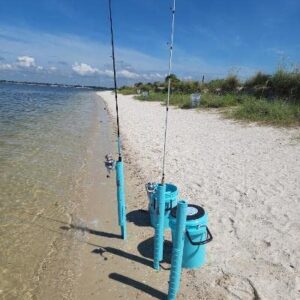 Adjustable Sand Spike Rod Holder-great for surf, bank, beach fishing, from 24" expand to 44"