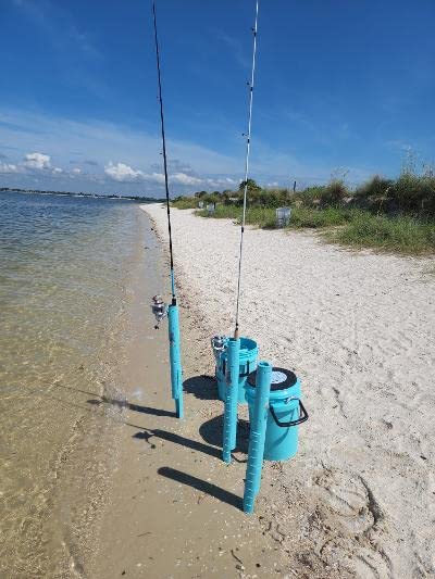 Adjustable Sand Spike Rod Holder-great for surf, bank, beach fishing, from 24" expand to 44"